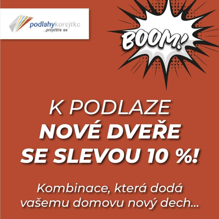 NOVÁ AKCE! K podlaze nové dveře se slevou 10 %!